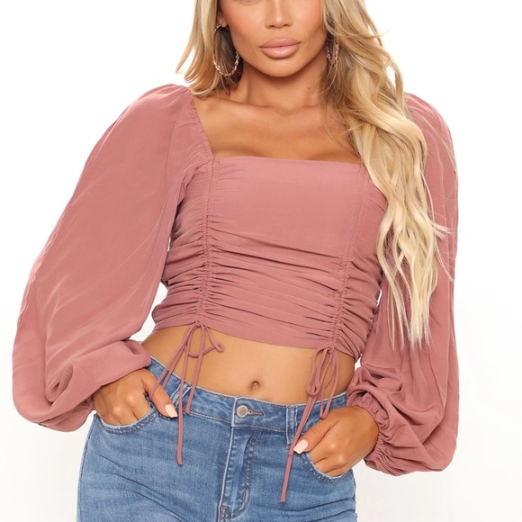 Fashion Nova dusty rose blouse - Picture 6 of 9